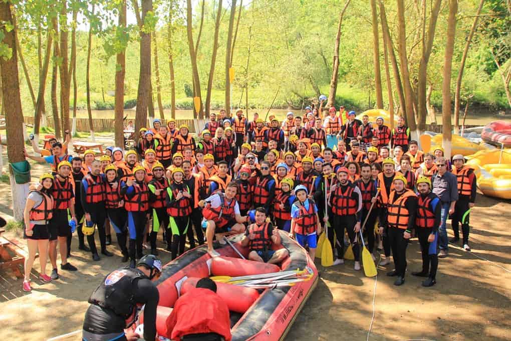 Melen Çayı'nda rafting anı